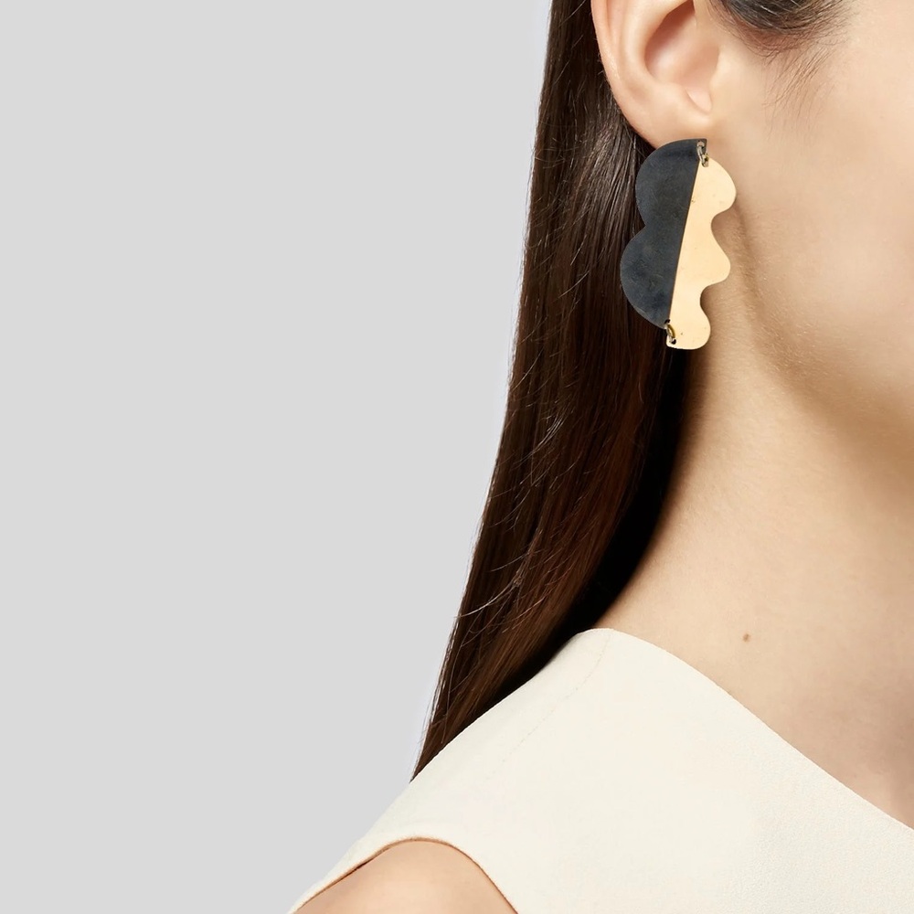Annie Costello Brown Statement Earrings